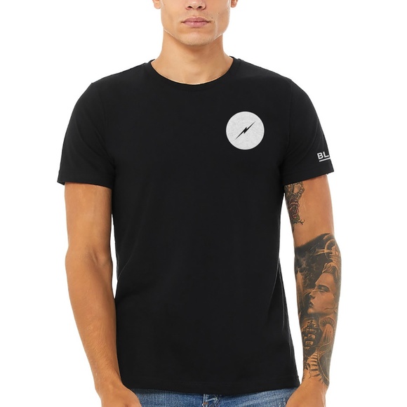NEW - BOLT SS SUEDED TEE - BLACK - Picture 2 of 4